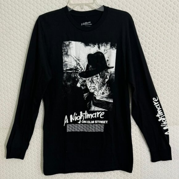 Nightmare on Elm Street Long Sleeve T-Shirt -Freddy Graphic Image - Picture 1 of 6